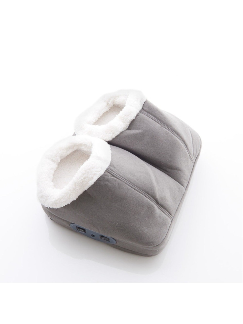Sharper Image Heated Vibrating Foot Massager Gray/White Fabric with AC Adapter